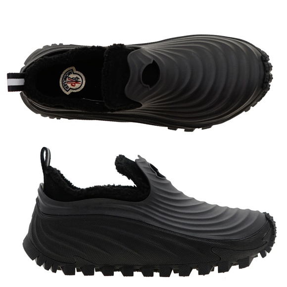 Moncler Acqua Rain Boots Shoes Sneakers Black Size 43 / 10 US New - Picture 1 of 8